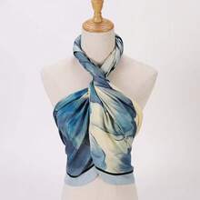 Polyester Casual Paisley Print Scarf, Suitable For All Seasons - Orange - View 5
