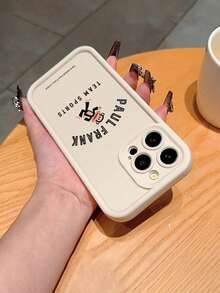 Official Licensed Paul Frank Soft Pink Phone Case, Full Body Shock-Proof Protection With Camera Cover, Cute Monkey Letter Pattern, New Design Suitable For IPhone 13/14/15/16 Pro Max - Multicolor - View 3