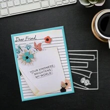 Creative Sticky Notes Dies, DIY Scrapbooking Album And Embossing Stencil, Greeting Card Making Tool, Card Paper Cutting Crafts ,Gift Card Making Template Die Cuts. - Silver - View 3