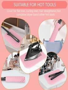1pcs Hot Styling Tool Mat, Universal Size Hair Straightener And Curling Iron Heat-Resistant Mat For Storage And Travel, Hot Styling Tool Mat, Heat Resistant Silicone Hair Styling Mat Storage Heat Insulation Pad For Hair Straighteners, Flat Irons, And Curling Irons, Protect Your Hair Styling Tools With This Non-Slip Silicone Heat Insulation Pad For Restaurant Hotel Commercial - Xem 4