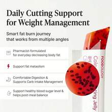 FOODOLOGY Coleology Cutting Stick Jelly, Pomegranate – Appetite Suppressant, Chia Seeds, Garcinia Cambogia HCA, Korean Dietary Supplement With Collagen - 1 Pack Of 10 Vitamins Supplements Chlorophyll Creatina Monohidratada Vitamins Probiotics For Women Protein Powder Quick Ship Items Creatina Colageno - 1 包,共 10 個 - 查看 6