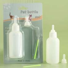 硅胶安抚奶嘴宠物奶瓶套装，幼猫幼犬喂奶瓶，带柔软奶嘴，防呛奶瓶，含清洁刷，宠物喂食工具 - 60ml - 查看 6