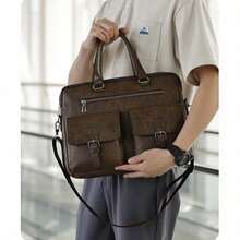 Men Briefcase - Brown - View 6