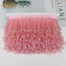 Rumbai Pita Kristal Rhinestone Lebar 6cm, Rumbai Manik Kristal Asimetris untuk Dekorasi, Cocok untuk Tirai, Kap Lampu, Pakaian DIY, Dekorasi Pernikahan - beraneka warna - View 13