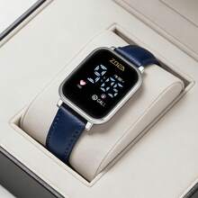 ZOEA Couple Digital Watches - 錶帶:海軍藍/錶殼:銀色 - 查看 2