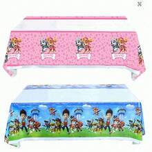 1件装狗狗主题派对用品，一次性桌布，无需清洗，宽松桌布。卡通桌布，节日派对，狗狗主题桌布增添氛围（款式随机） - 彩色 - 查看 2