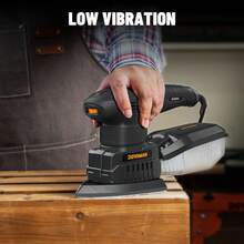DOVAMAN 3-In-1 Electric Orbital Sander 200W, 6 Variable Speed Multi Sander With Dust Collection Box, Sheet/Detail Sander With 15 Sandpapers For Woodworking DIY - View 6
