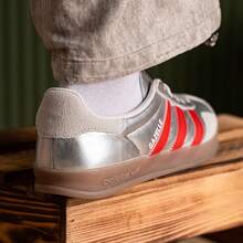 Adidas GAZELLE INDOORW Men's And Women's Sports Casual Sneakers - Silver - View 4