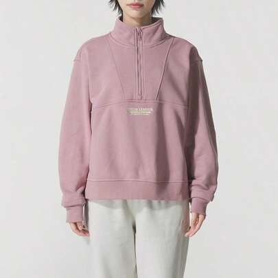 Under Armour APAC W Terry OG 96 1/4 Zip-PNK Sweatshirt/Pullover Knit Loose Fit Women's Running Training