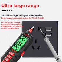 ZLLJMETER ZL15A Digital Multimeter, Multi-Function High Precision Tester, Non-Contact Voltage Current Resistance Ohm Tool - Black - View 2