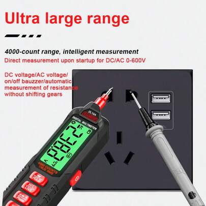 ZLLJMETER ZL15A Digital Multimeter, Multi-Function High Precision Tester, Non-Contact Voltage Current Resistance Ohm Tool