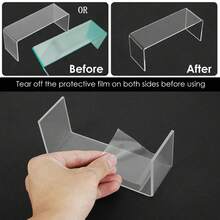 6个亚克力展示架，大型亚克力展示架，加厚透明长方形收藏展示架，多层展示架，可用于展示人物、纸杯蛋糕、香水、珠宝、玩具、宝石、古董、雕像和收藏品。 - 查看 3