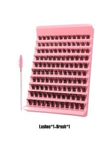 Bộ 120 mi giả Asiteo D Curl Lash Clusters Wispy Natural Lashes DIY Eyelash Extension Clusters Individual False Eyelashes Kit kèm cọ, dễ sử dụng cho người mới bắt đầu, thích hợp cho trang điểm hàng ngày. - D - Xem 8