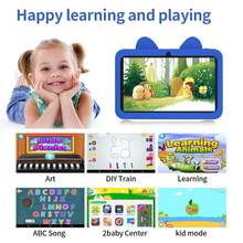 4GB RAM+64GB ROM/7-Inch Children's Tablet/4-Core 1.3GHz/Android 13 MTK8321/1280x800 IPS High-Definition Resolution IPS Screen/2MP+5MP Camera/4000mAh Large Battery/Supports WiFi Parental Control Educational Games/Uses ABS Plastic+Silicone BDF C1 Children's Education Tablet (Including: Packaging Box/Data Cable/Manual/OTG/Card Needle) - Multicolor - View 7