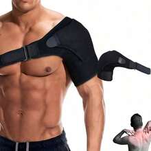 Adjustable Shoulder Strap Pad, Unisex, Comes With Heavy Duty Sports Strap - Black - View 3
