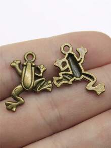 20pcs 23x17mm Frog Charms Pendant For DIY Jewelry Making Necklace Keychain Phone Chain Bracelet Making Accessories Handmade Craft Making Findings - Frog - View 7