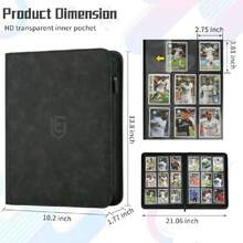 9 Pocket Card Binder,540 Pocket Trading Card Binders,Loading Pocket Collectible Card Album For MTG, TCG, Sport Card, Game Cards Black,42271433 - màu đen - Xem 5