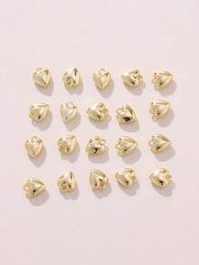 1件/3件/10件装 DIY浪漫光滑心形吊坠 精致简约女士珠宝配饰 吊坠配件 - 心形吊墜 - 查看 4