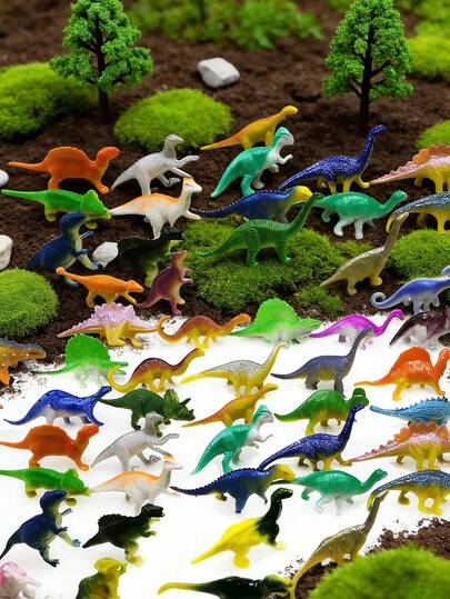 20pcs/10pcs Mini Realistic Dinosaur Model, Creative Holiday Gift, Small Dinosaur Animal, Mini Model, Dinosaur Themed Birthday Party Favor, Spring/Summer Decor (Random Color & Style) (For Adult Use Only), Decorations (Prohibited Under The Age Of 14)