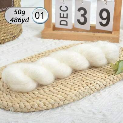 Handmade Mohair Yarn For DIY Sweater Knitting, Soft Fine Mohair Yarn That Won't Shed, Suitable For Scarf Knitting