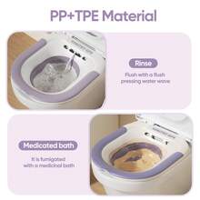 1件套马桶冲洗器，痔疮冲洗器，产后护理，可折叠女性冲洗器套装，带冲洗软管、排水孔、加宽座圈和加深马桶座圈。家居浴室装饰，秋季装饰，返校季 - A - 查看 6