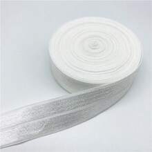 2 tamaños, 1 pulgada (25mm) Cinta elástica de satén plegable, Cinta de satén de spandex para el cabello, Accesorios para el cabello con encaje - Elige colores - Ver 34