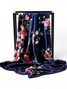 1pc Lightweight Fashionable Leaf-Shaped Fresh & Generous Scarf/Shawl - Multicolor - View 3