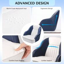 Cabin Seats - White and Blue Color Blocking - View 4