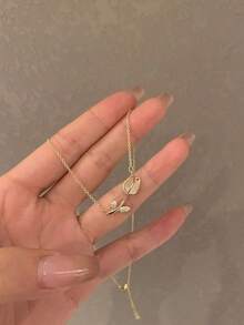 1件郁金香花项链，适合日常佩戴 - 彩色 - 查看 2