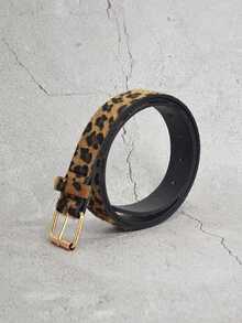 1 chiếc thắt lưng phong cách Boho cổ điển họa tiết da báo, trang trí khoen kim loại, phù hợp với quần jeans, váy, thích hợp mặc hàng ngày, dự tiệc, lễ hội âm nhạc, v.v. - Thắt lưng họa tiết da báo - Xem 4