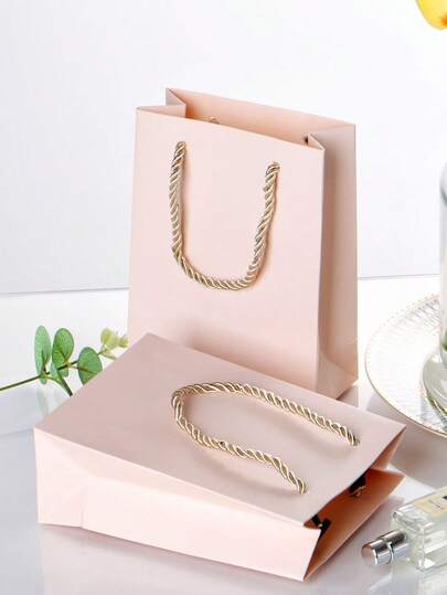 1pc Pink Wedding Gift Bag, Birthday Gift Packaging Bag, Cosmetic Lipstick Gift Bag, Holiday Party Gift Packaging Bag