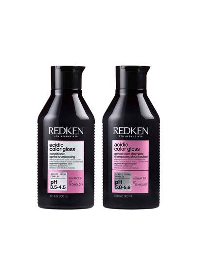 Redken [Bundle] Acidic Color Gloss Acid Color Gloss Shampoo 300 Ml + Acid Color Gloss Conditioner Hair Treatment 300 Ml