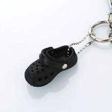 3D New Mini Shoes Shape Keychain PVC Shoe Charms For Clogs Accessories Women Beach Bag Sandals Buckle Pin DIY Jewelry Decoration 2FWU - 卡其色 - 查看 3