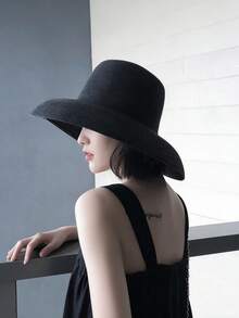 1顶女士大帽檐度假沙滩遮阳帽，防晒遮阳 - 防曬 - 查看 5