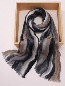 1pc Fashionable New Tie Dye Tie-Dye Printed Modal Muslim Hijab Scarf - Multicolor - View 2