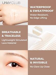 unny club Natural Invisible Double Eyelid Stickers, Waterproof Long Lasting Eye Makeup Tool,Suitable For Daily Makeup Use - Multicolor - View 5