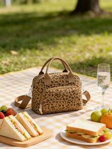 Sac isotherme de pique-nique portable pour l'extérieur, boîte à bento de grande capacité, essentiel pour le travail, le pique-nique et les voyages - Multicolore - Voir 3
