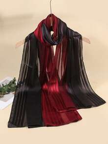 1pc/Pack All-Season New Lightweight Chiffon Gradient Color Long Scarf Shawl Sun Protection Hijab For Women, Suitable For Daily Use - Multicolor - View 2