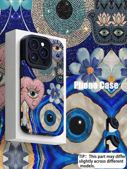 1 chiếc ốp lưng điện thoại thời trang phong cách Boho họa tiết mắt quỷ sọc dọc, chất liệu giả da chống trầy xước, mềm mại, thích hợp làm quà tặng sinh nhật/ngày lễ cho bạn bè, gia đình, người yêu. Phù hợp với các dòng điện thoại 17/17 Air/17 Pro/17 Pro Max, 16/16 Plus/16 Pro/16 Pro Max, 15/15 Plus/15 Pro.