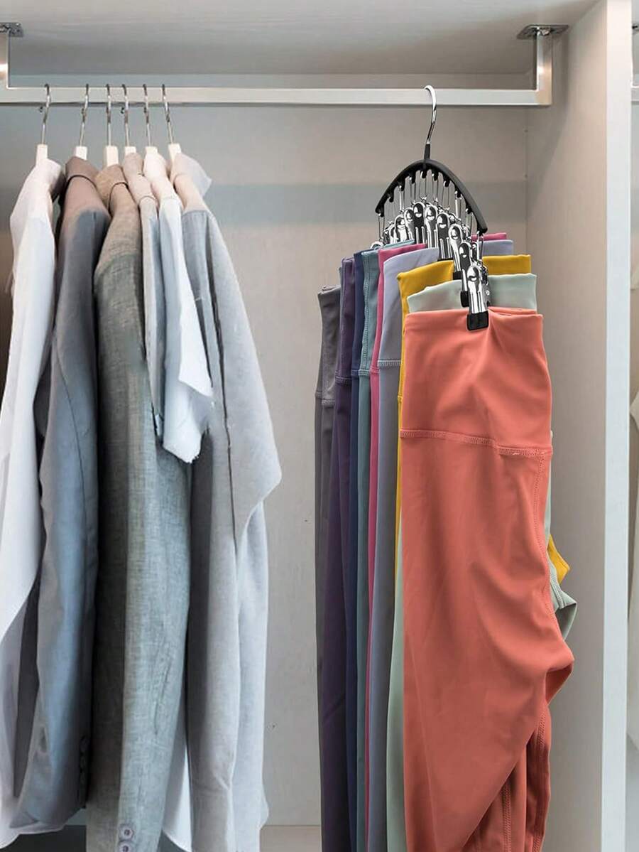1/2/3pcs Multi-Clip Clothes Hanger, Space-Saving Drying Rack With Multiple Windproof Clips, Perfect For Student Dormitory, Socks, Underwear, Delicate Items Drying Solution, Portable Laundry Organization Hanger With Sturdy Design