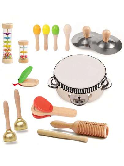 Draagbare handpan, Orff houten muziekinstrument, geschikt voor thuisgebruik, bruiloftsdecoratie, doe-het-zelf cadeaus, tafeldecoratie, levendig percussie-instrument voor feestjes, hulpmiddel voor muziekeducatie, toepasbaar voor kerk, KTV, feestjes, podiumoptredens en musicals.