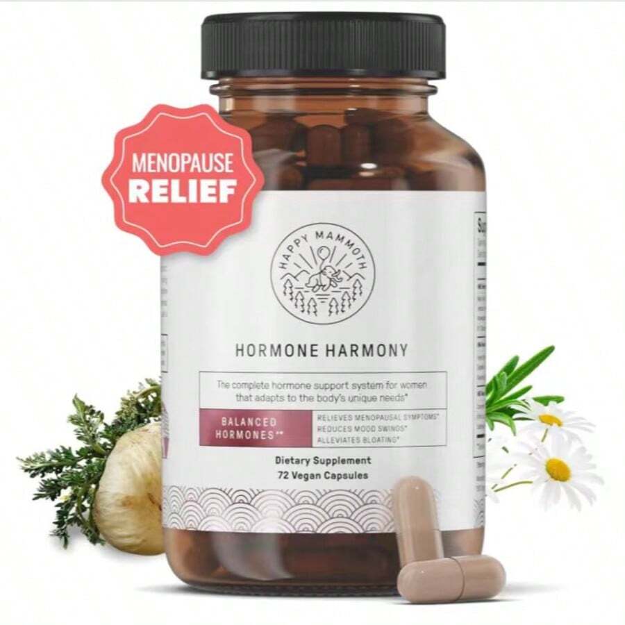Natural Hormonal Support For Women, Alivio Para La Menopausia, Perimenopausia, Equilibrio Hormonal Saludable, Sofocos. 72 Cápsulas. - 72 CAPSULE - 查看 1