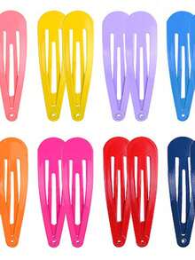 40pcs/Set Random Color Enamel Waterdrop Hair Clips, Hair Accessory, Claw Clips, Clips For Hair, Hair Slide, Hair Claws, School Stuff, Hair Accessories, Head Accessories, Hair Accessories For Women - Multicolor - View 11