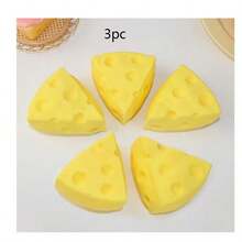 1 món đồ chơi bóp mềm hình pho mát sữa, quà tặng tiệc tùng, bóng giảm căng thẳng - Nhiều màu - Xem 9