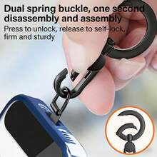 Cordón para teléfono premium, dije para teléfono, accesorios para teléfono, soporte de anillo metálico, gancho de anillo de resorte, almohadilla ultrafina universal - Multicolor - Ver 3