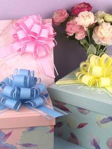 10 pièces Décorations de nœud papillon pour voiture de mariage, rubans d'emballage cadeau, rose/blanc/rouge pour porte de voiture de mariage, rubans de décoration de mariage, rubans de décoration d'escalier, décorations de poignée, nœud papillon décoratif pour cadeau de mariage, convient pour la décoration de table et de chaise de mariage, l'emballage de cadeaux, la décoration de bouquet, la célébration d'anniversaire - Multicolore - Voir 8