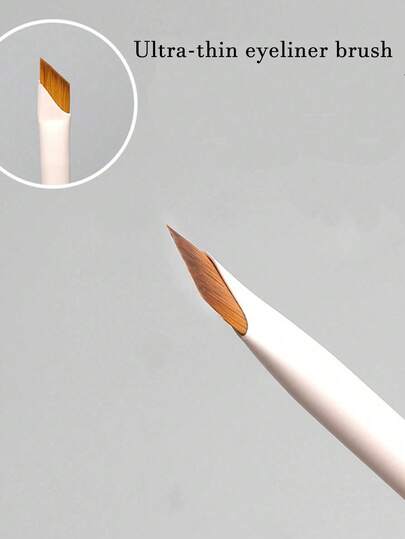 White Upgraded Precision Angled Eyebrow Eyeliner Makeup Brush, Ultra Thin Soft-Tipped Detailed Brush, Eyebrow Brush, Eyeshadow Brush, Brush,Giveaways