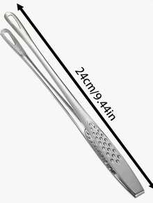 1个不锈钢食物夹，长柄防滑烧烤夹，牛排夹，厨房烹饪配件 - 彩色 - 查看 5