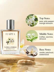 1瓶50毫升香草橙花香水喷雾，清新怡人的持久自然香气，清新优雅，吸引异性，持久留香，浪漫约会香水，不含酒精，适合日常使用。 - 花果調 - 查看 4