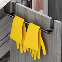 不锈钢厨房橱柜门毛巾架，多功能毛巾杆，衣架 - 黑色 - 查看 8